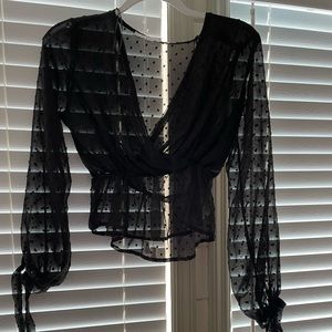 Sheer Long Sleeve Top